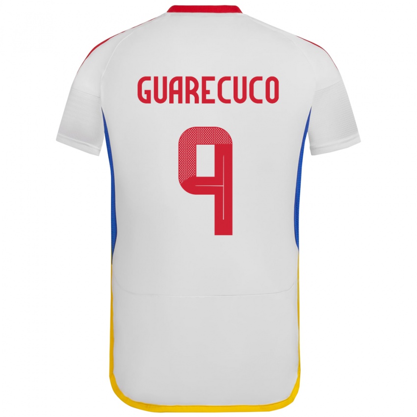 Bambino Maglia Venezuela Joemar Guarecuco #9 Bianco Kit Gara Away 24-26 Maglietta