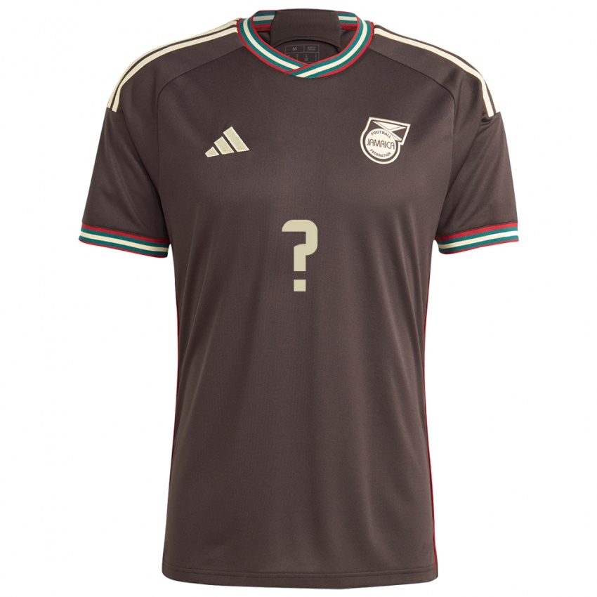 Bambino Maglia Giamaica Il Tuo Nome #0 Marrone Notte Kit Gara Away 24-26 Maglietta