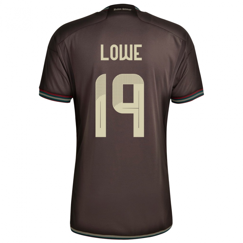 Bambino Maglia Giamaica Jamal Lowe #19 Marrone Notte Kit Gara Away 24-26 Maglietta