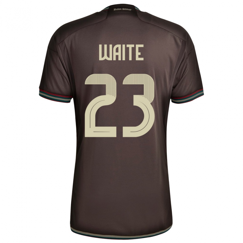 Bambino Maglia Giamaica Jahmali Waite #23 Marrone Notte Kit Gara Away 24-26 Maglietta