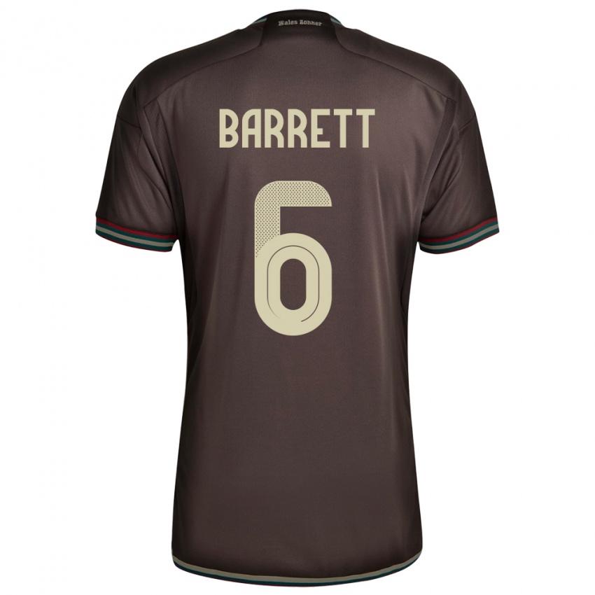 Bambino Maglia Giamaica Ronaldo Barrett #6 Marrone Notte Kit Gara Away 24-26 Maglietta