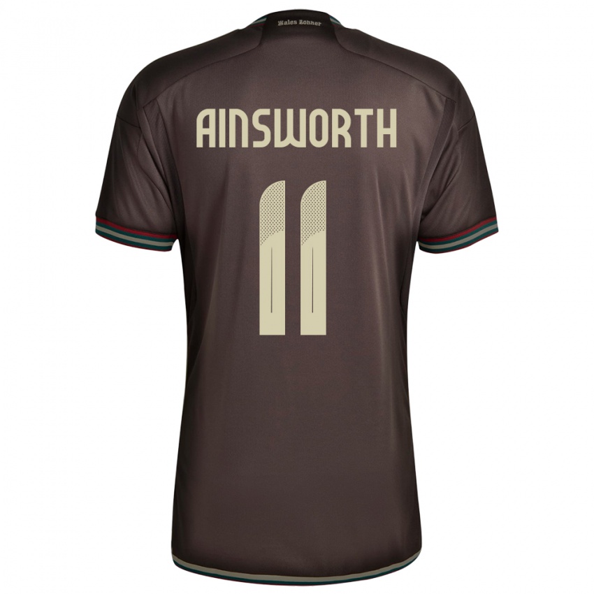 Bambino Maglia Giamaica Christopher Ainsworth #11 Marrone Notte Kit Gara Away 24-26 Maglietta