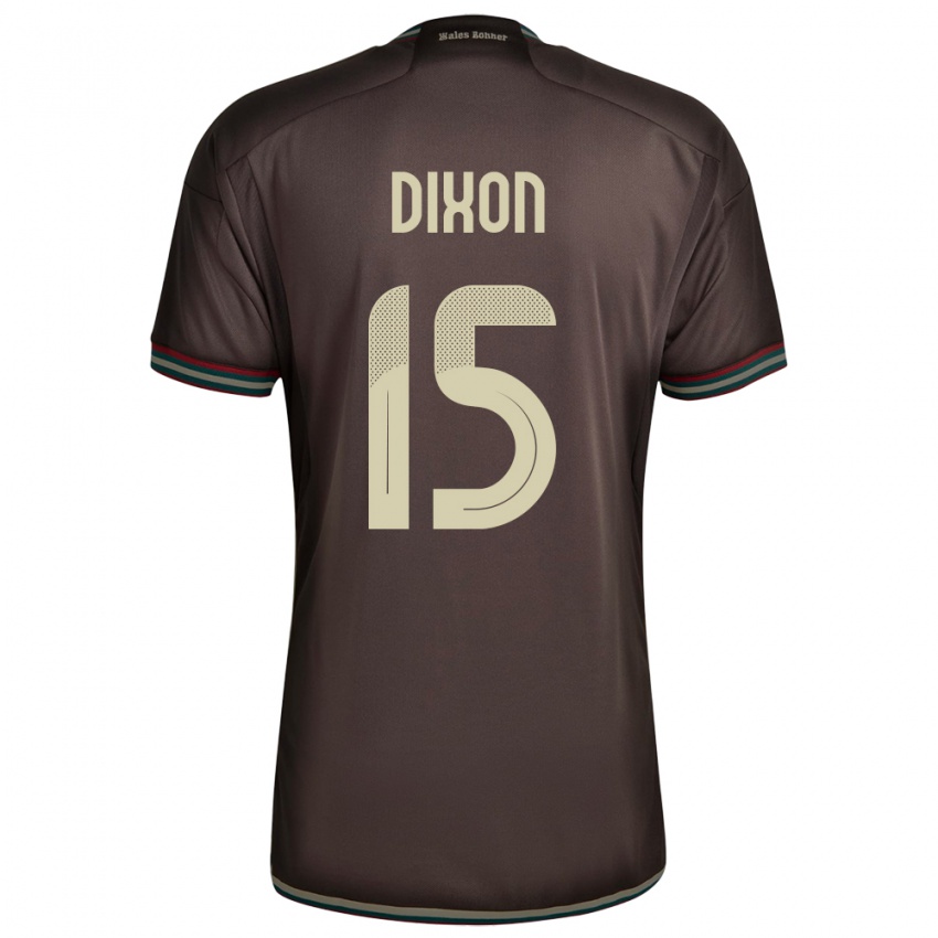 Bambino Maglia Giamaica Ahir Dixon #15 Marrone Notte Kit Gara Away 24-26 Maglietta