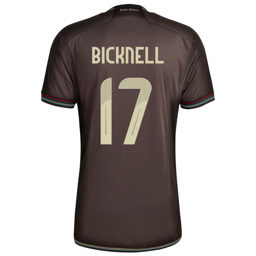 Bambino Maglia Giamaica Alexander Bicknell #17 Marrone Notte Kit Gara Away 24-26 Maglietta