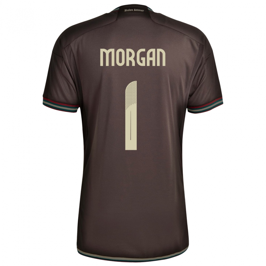 Bambino Maglia Giamaica Aliyah Morgan #1 Marrone Notte Kit Gara Away 24-26 Maglietta