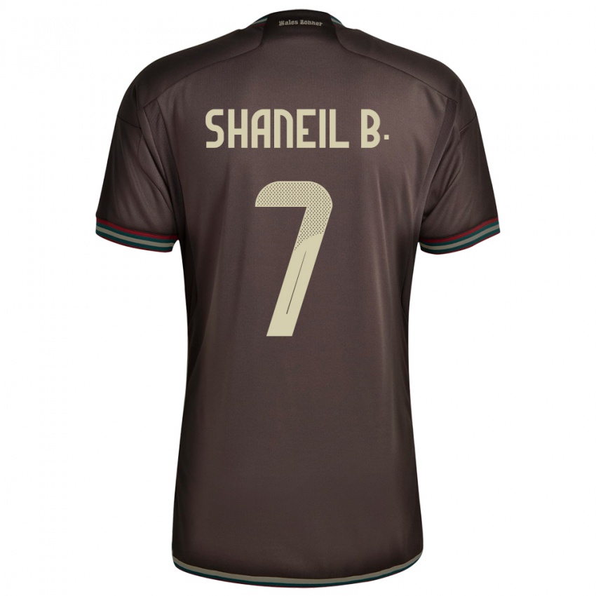 Bambino Maglia Giamaica Shaneil Buckley #7 Marrone Notte Kit Gara Away 24-26 Maglietta