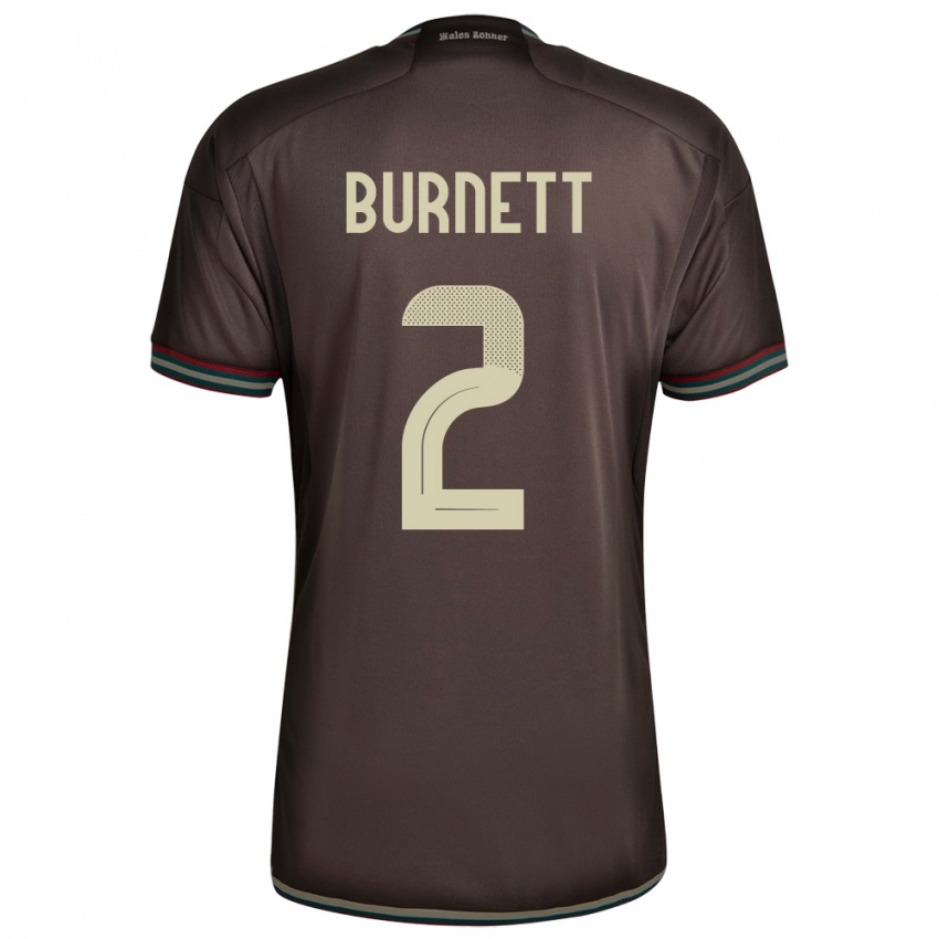 Bambino Maglia Giamaica Theanna Burnett #2 Marrone Notte Kit Gara Away 24-26 Maglietta