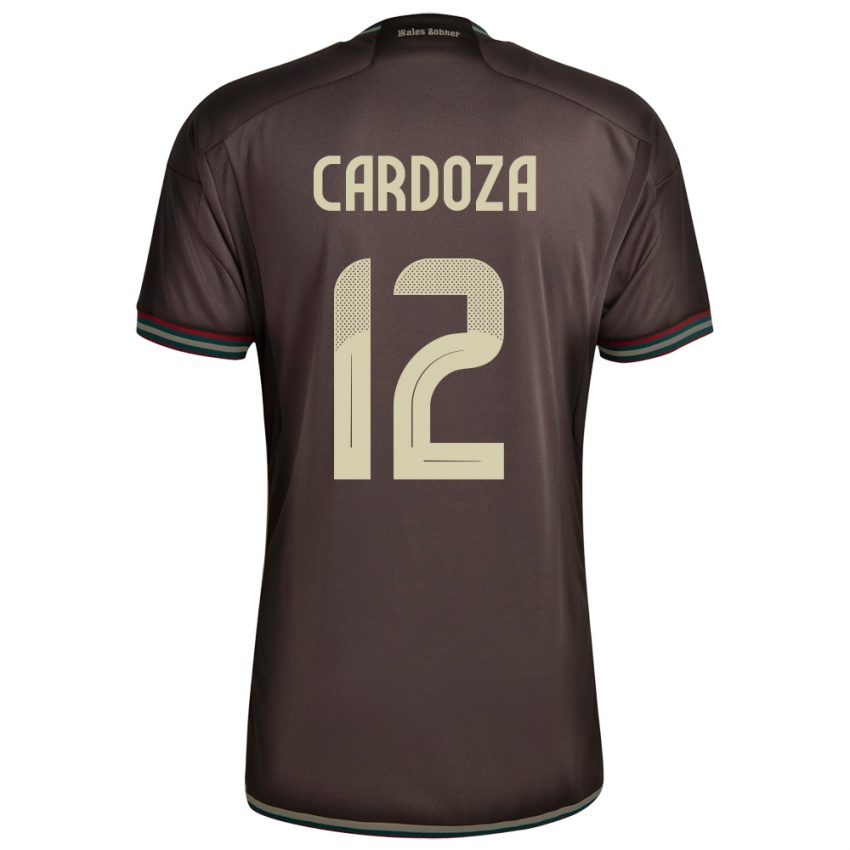 Bambino Maglia Giamaica Naya Cardoza #12 Marrone Notte Kit Gara Away 24-26 Maglietta