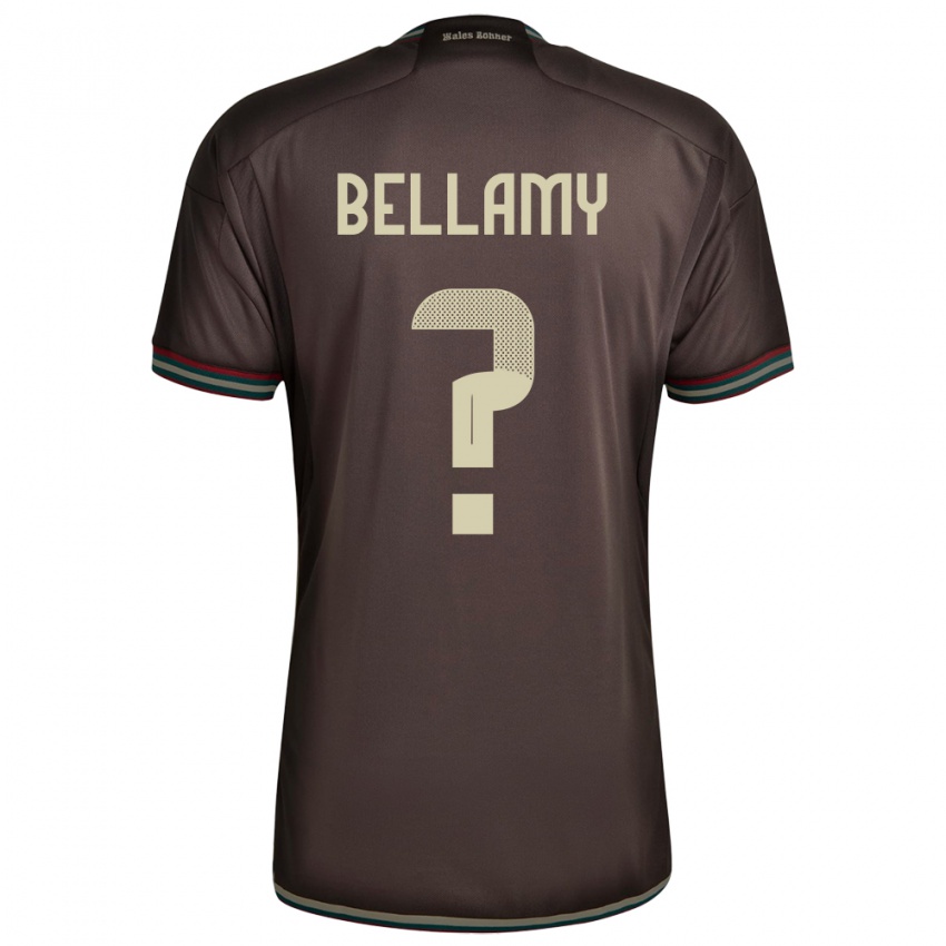 Bambino Maglia Giamaica Sydney Bellamy #0 Marrone Notte Kit Gara Away 24-26 Maglietta