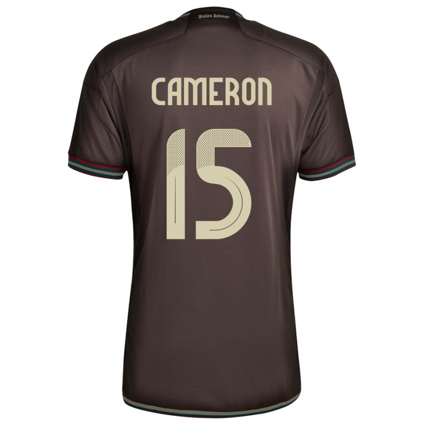 Bambino Maglia Giamaica Tiffany Cameron #15 Marrone Notte Kit Gara Away 24-26 Maglietta