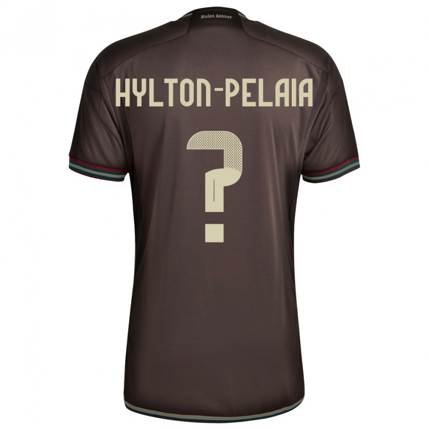 Bambino Maglia Giamaica Jayda Hylton-Pelaia #0 Marrone Notte Kit Gara Away 24-26 Maglietta