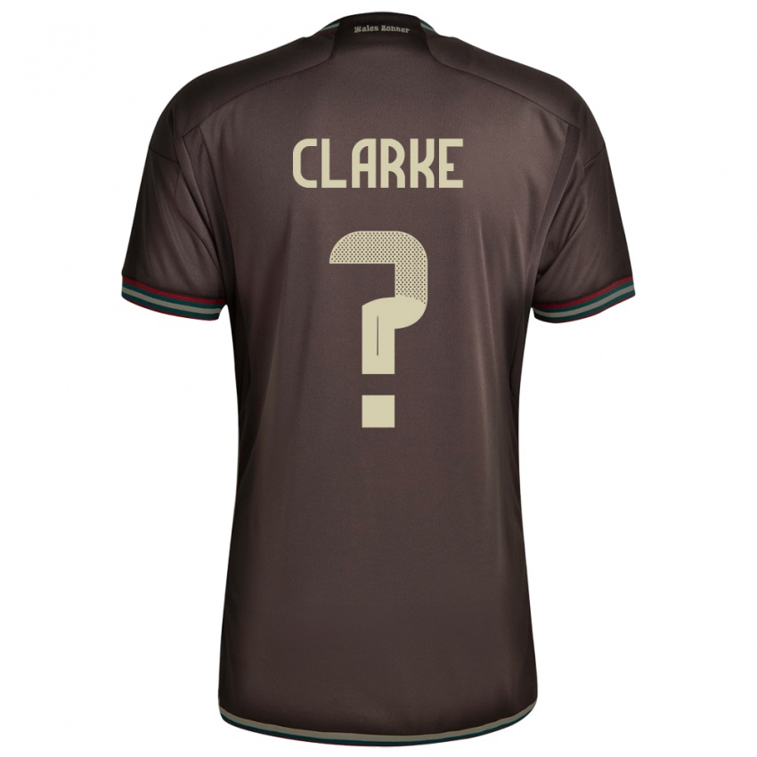 Bambino Maglia Giamaica Sydoney Clarke #0 Marrone Notte Kit Gara Away 24-26 Maglietta