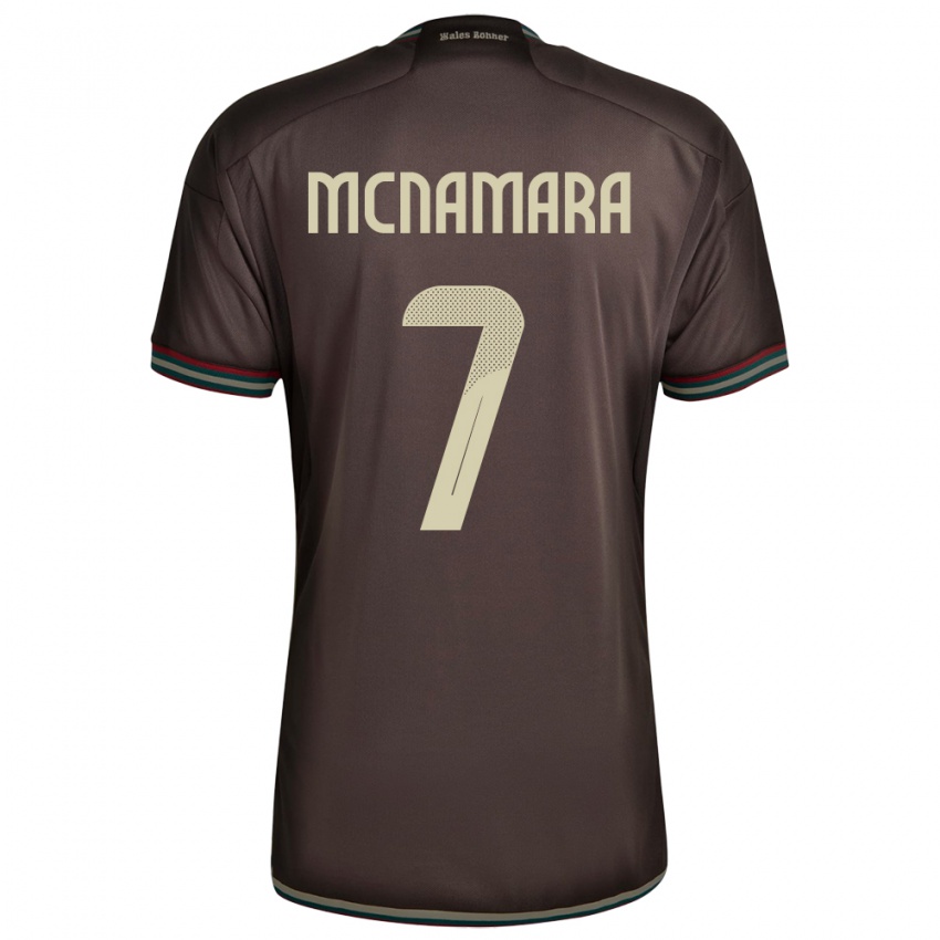 Bambino Maglia Giamaica Peyton Mcnamara #7 Marrone Notte Kit Gara Away 24-26 Maglietta