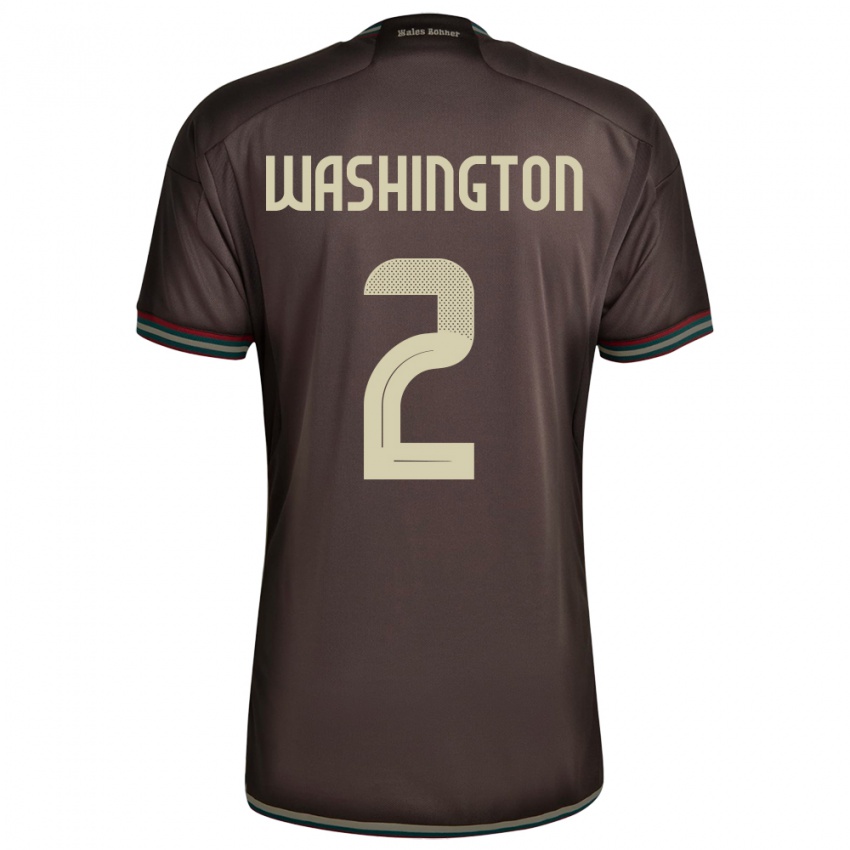 Bambino Maglia Giamaica Solai Washington #2 Marrone Notte Kit Gara Away 24-26 Maglietta