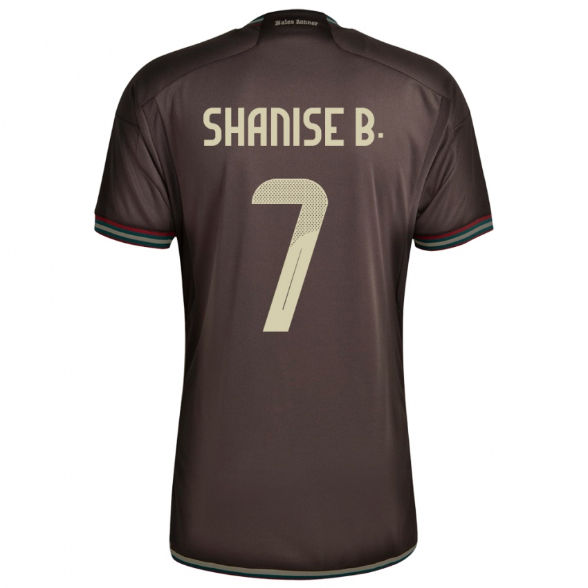 Bambino Maglia Giamaica Shanise Buckley #7 Marrone Notte Kit Gara Away 24-26 Maglietta