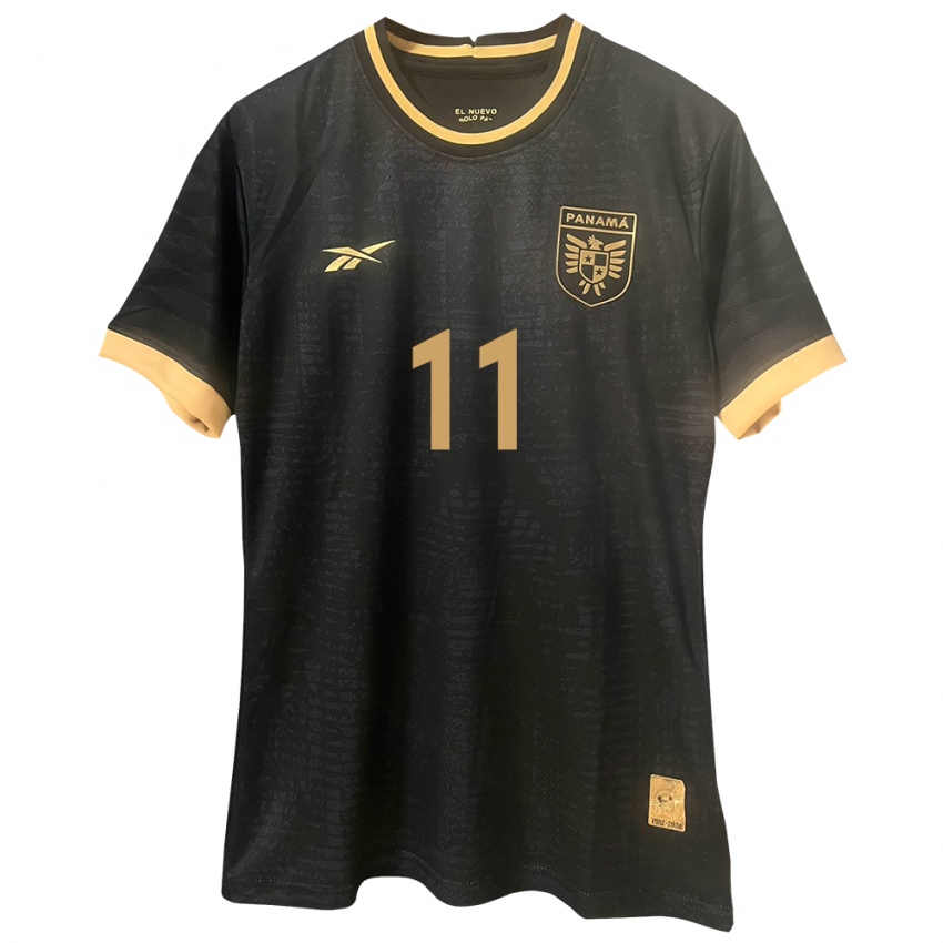 Bambino Maglia Panamá Ismael Díaz #11 Nero Kit Gara Away 24-26 Maglietta