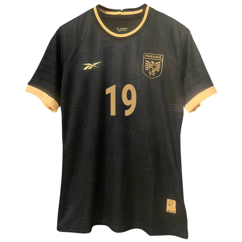 Bambino Maglia Panamá Iván Anderson #19 Nero Kit Gara Away 24-26 Maglietta