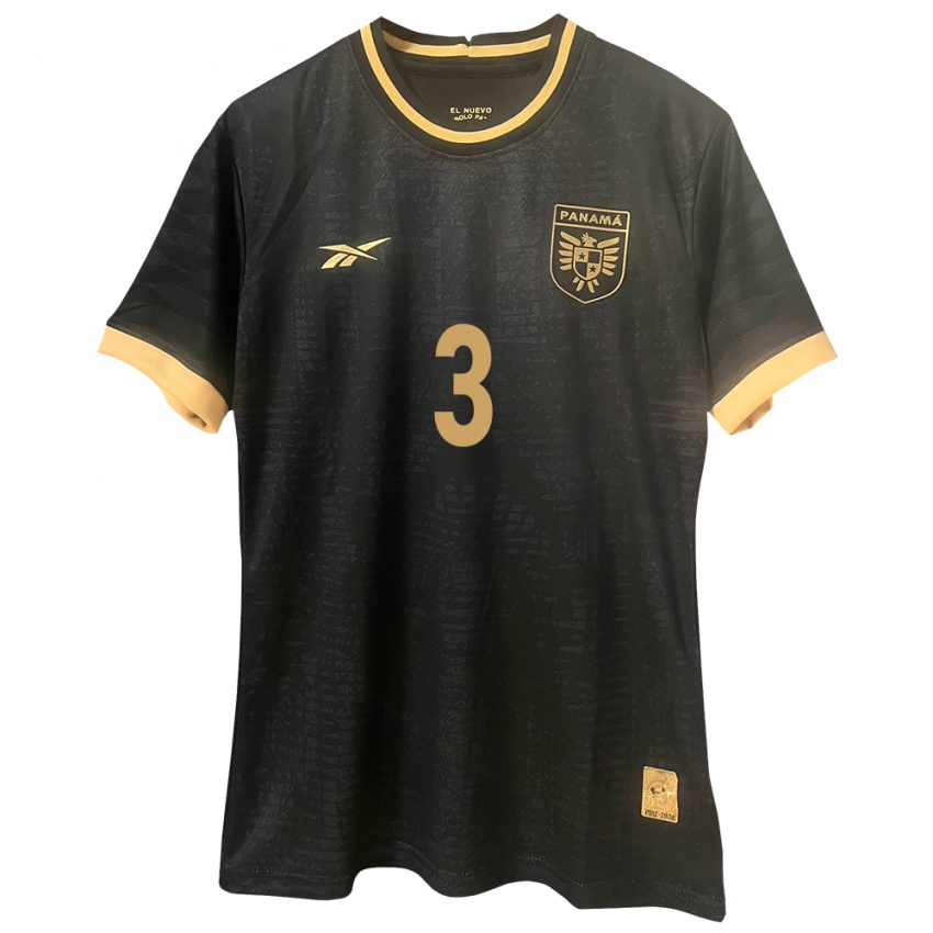 Bambino Maglia Panamá Martín Krug #3 Nero Kit Gara Away 24-26 Maglietta