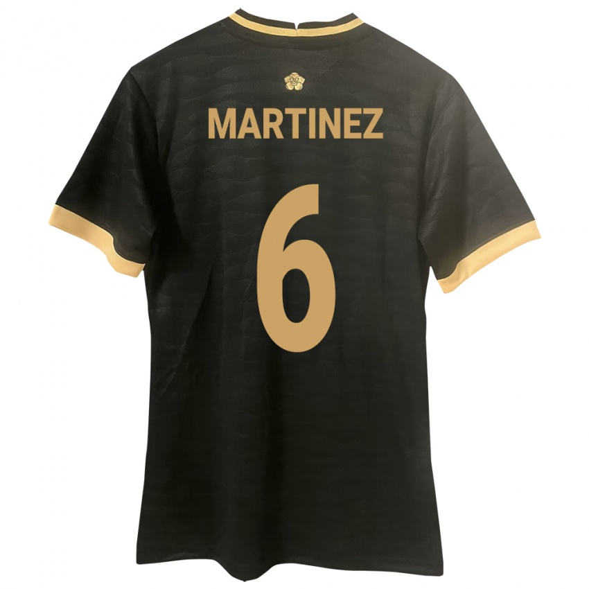 Bambino Maglia Panamá Christian Martínez #6 Nero Kit Gara Away 24-26 Maglietta