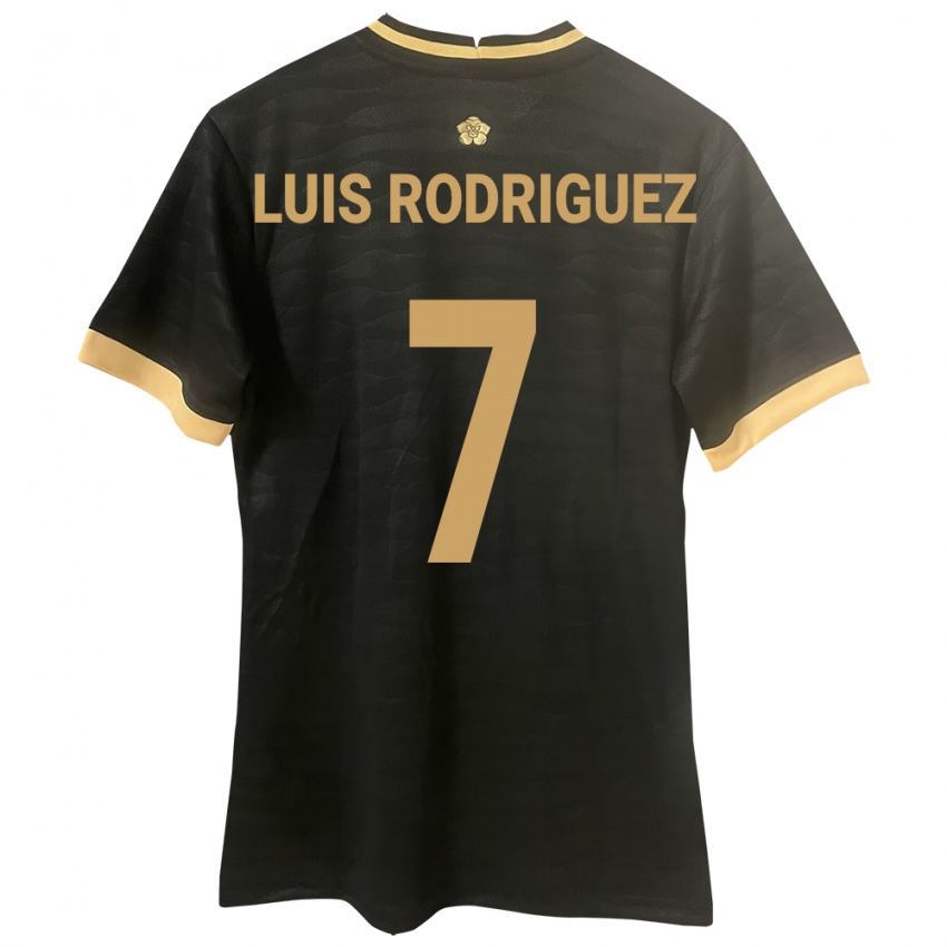 Bambino Maglia Panamá José Luis Rodríguez #7 Nero Kit Gara Away 24-26 Maglietta