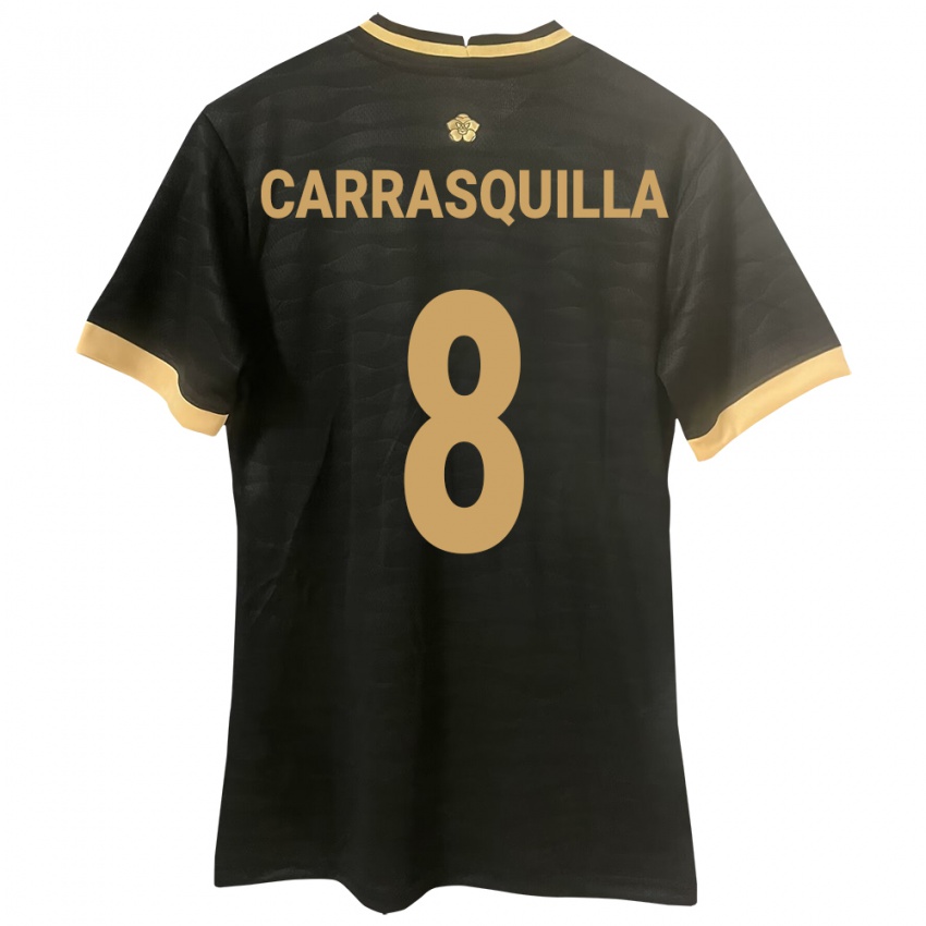 Bambino Maglia Panamá Adalberto Carrasquilla #8 Nero Kit Gara Away 24-26 Maglietta