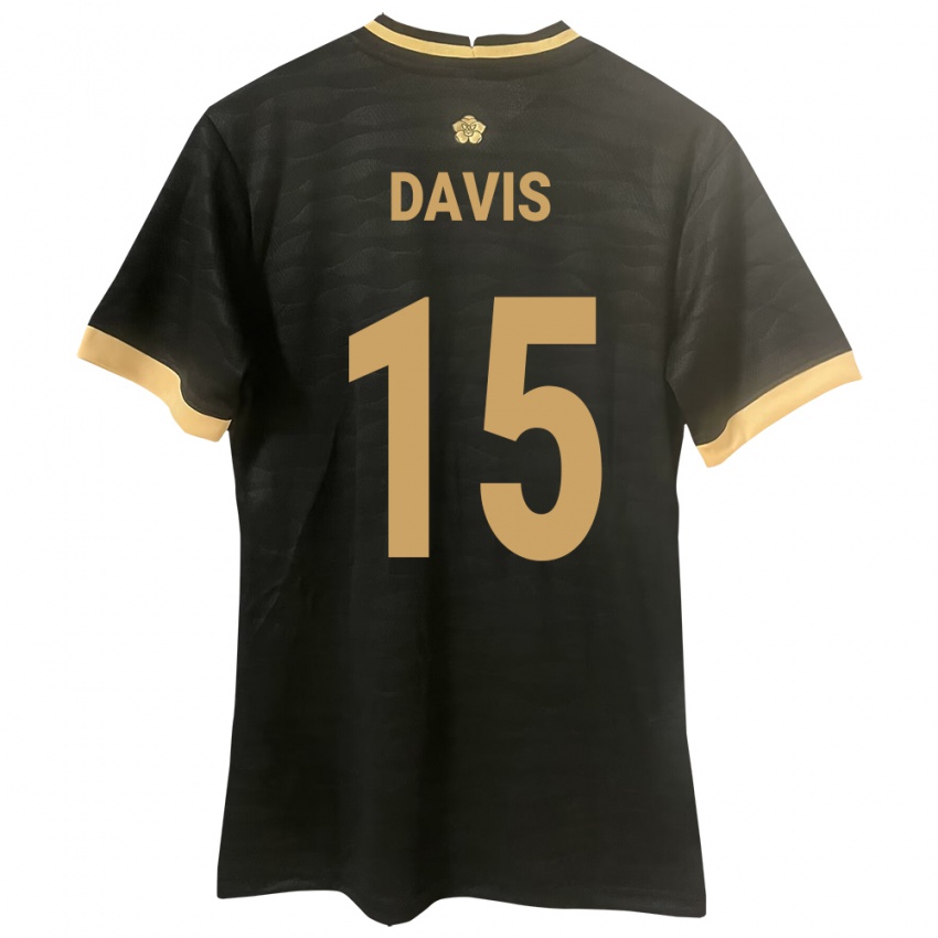 Bambino Maglia Panamá Éric Davis #15 Nero Kit Gara Away 24-26 Maglietta