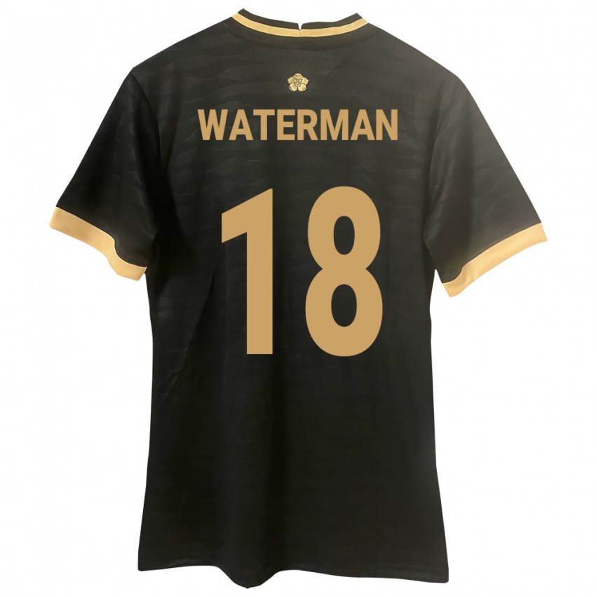 Bambino Maglia Panamá Cecilio Waterman #18 Nero Kit Gara Away 24-26 Maglietta