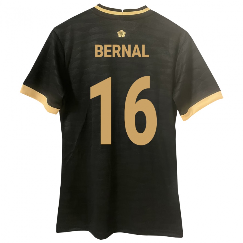 Bambino Maglia Panamá José Bernal #16 Nero Kit Gara Away 24-26 Maglietta