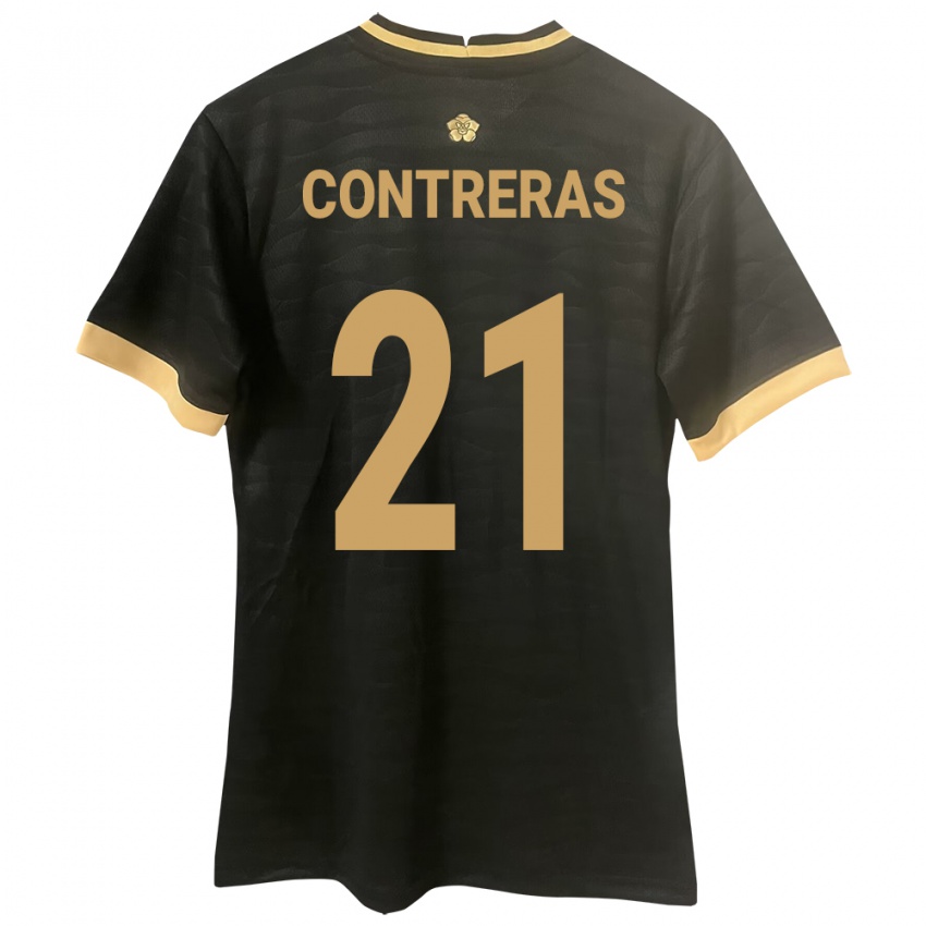 Bambino Maglia Panamá Davis Contreras #21 Nero Kit Gara Away 24-26 Maglietta