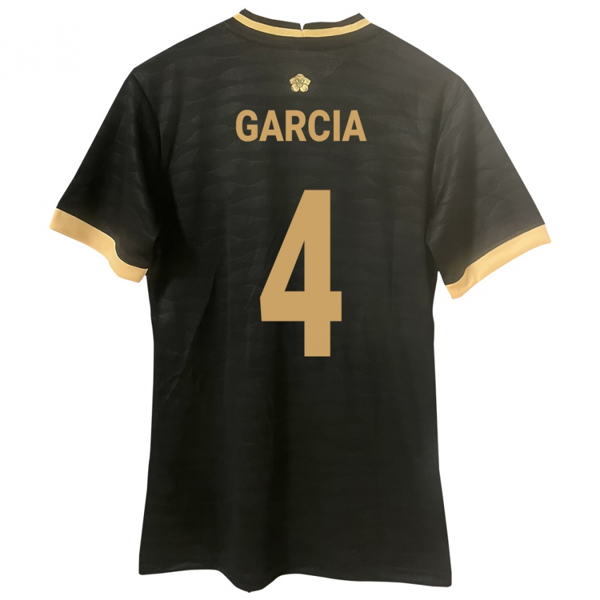 Bambino Maglia Panamá Giancarlos García #4 Nero Kit Gara Away 24-26 Maglietta