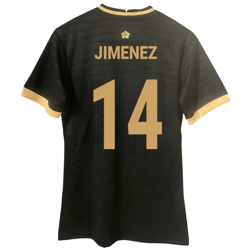 Bambino Maglia Panamá Juan Jiménez #14 Nero Kit Gara Away 24-26 Maglietta