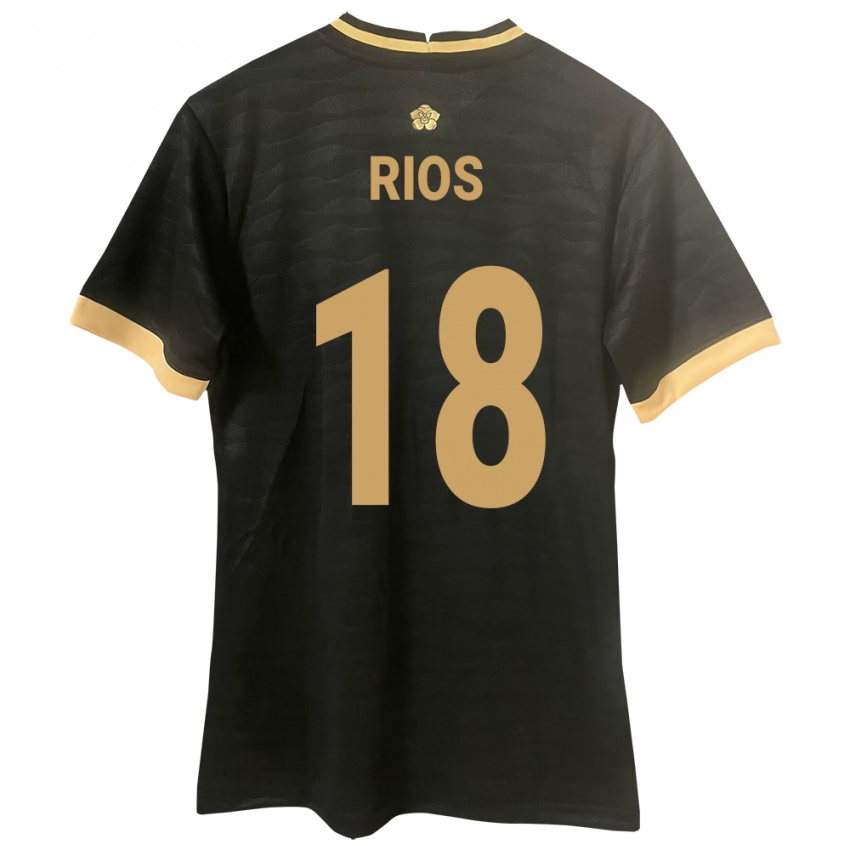 Bambino Maglia Panamá Héctor Ríos #18 Nero Kit Gara Away 24-26 Maglietta