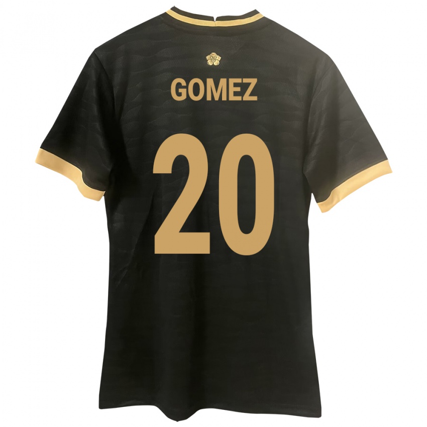 Bambino Maglia Panamá Ernesto Gómez #20 Nero Kit Gara Away 24-26 Maglietta