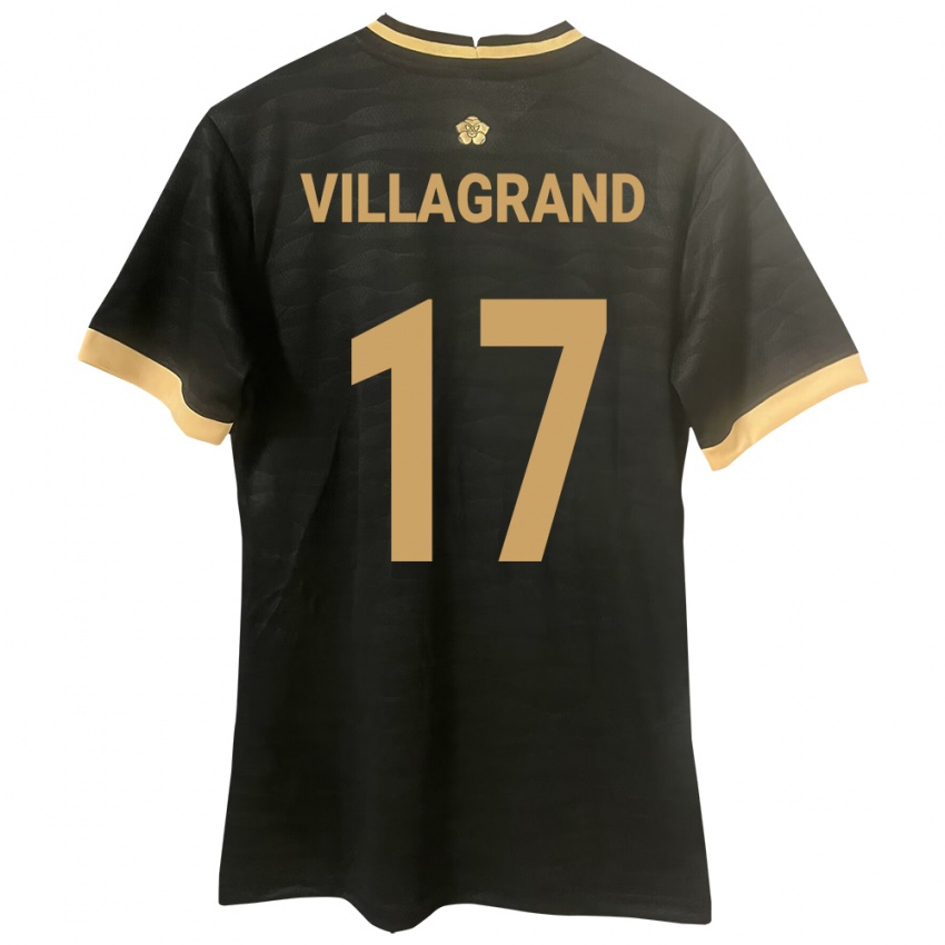 Bambino Maglia Panamá Gabriela Villagrand #17 Nero Kit Gara Away 24-26 Maglietta