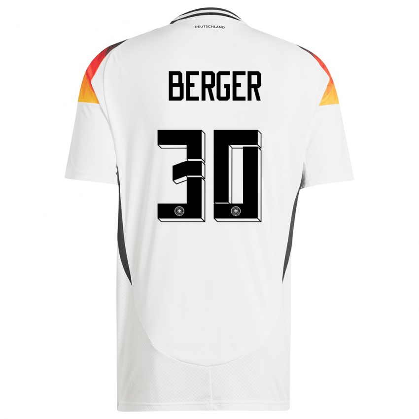 Uomo Maglia Germania Ann Katrin Berger #30 Bianco Kit Gara Home 24-26 Maglietta