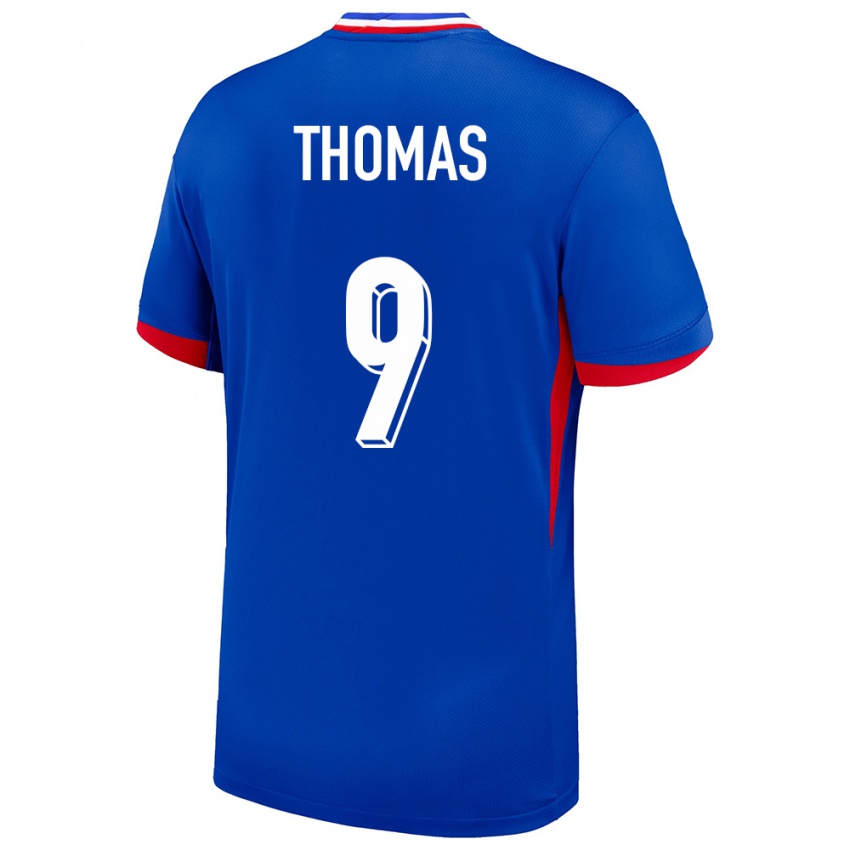 Uomo Maglia Francia Lindsey Thomas #9 Blu Kit Gara Home 24-26 Maglietta