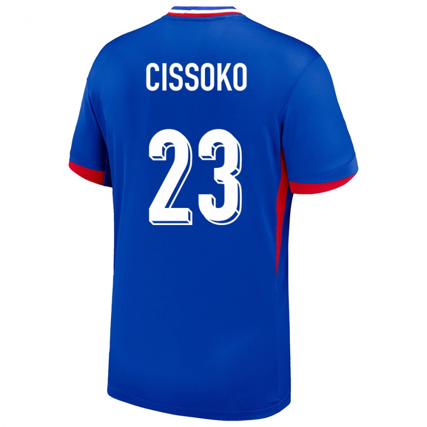 Uomo Maglia Francia Hawa Cissoko #23 Blu Kit Gara Home 24-26 Maglietta