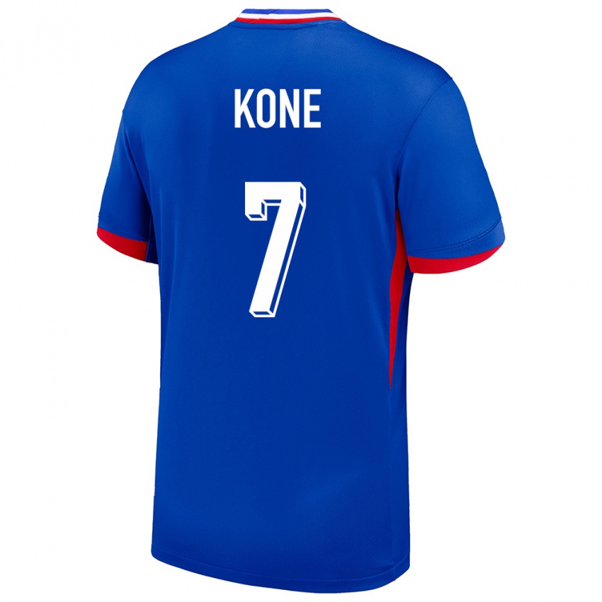 Uomo Maglia Francia Kouadio Kone #7 Blu Kit Gara Home 24-26 Maglietta