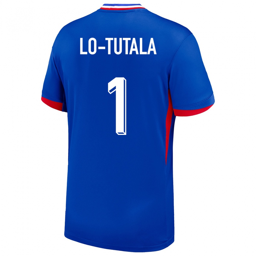 Uomo Maglia Francia Thimothee Lo Tutala #1 Blu Kit Gara Home 24-26 Maglietta