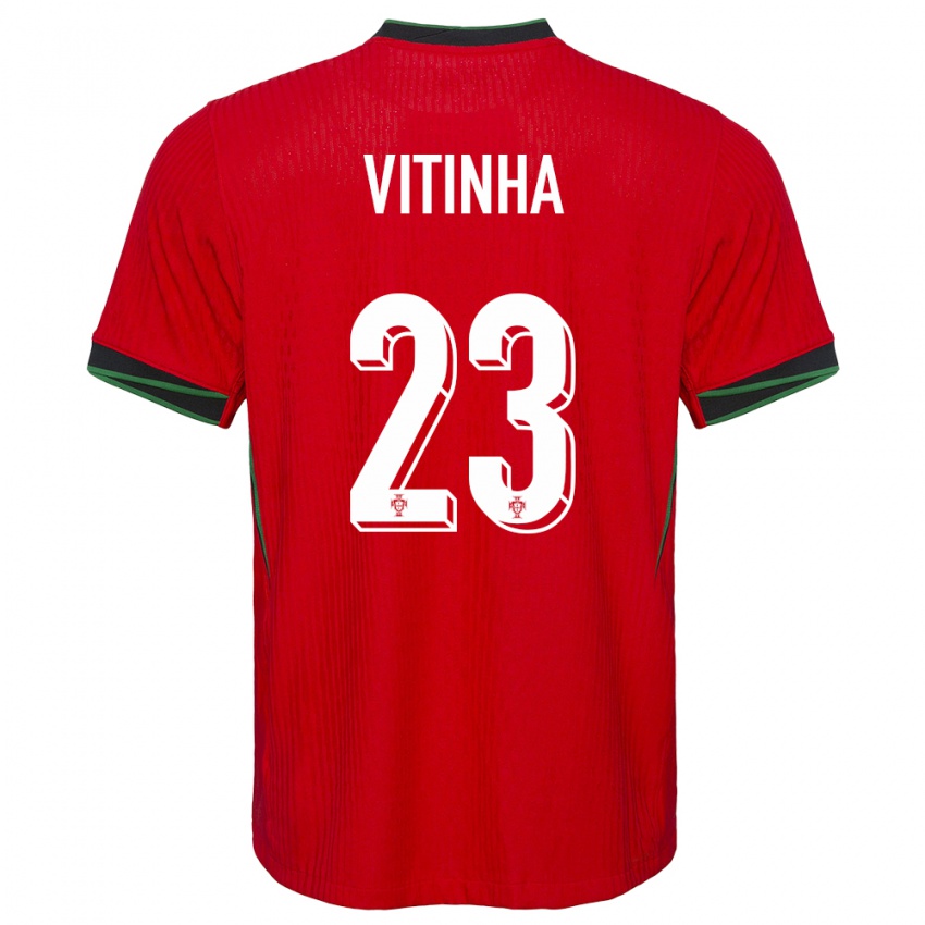 Uomo Maglia Portogallo Vitinha #23 Rosso Kit Gara Home 24-26 Maglietta