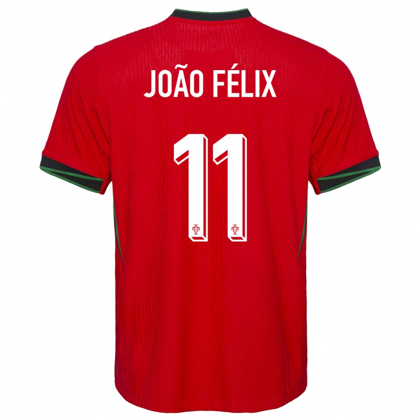 Uomo Maglia Portogallo Joao Felix #11 Rosso Kit Gara Home 24-26 Maglietta