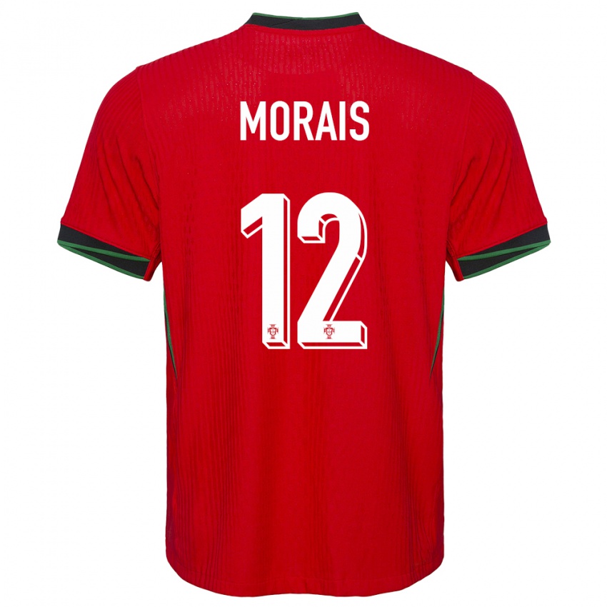 Uomo Maglia Portogallo Patricia Morais #12 Rosso Kit Gara Home 24-26 Maglietta