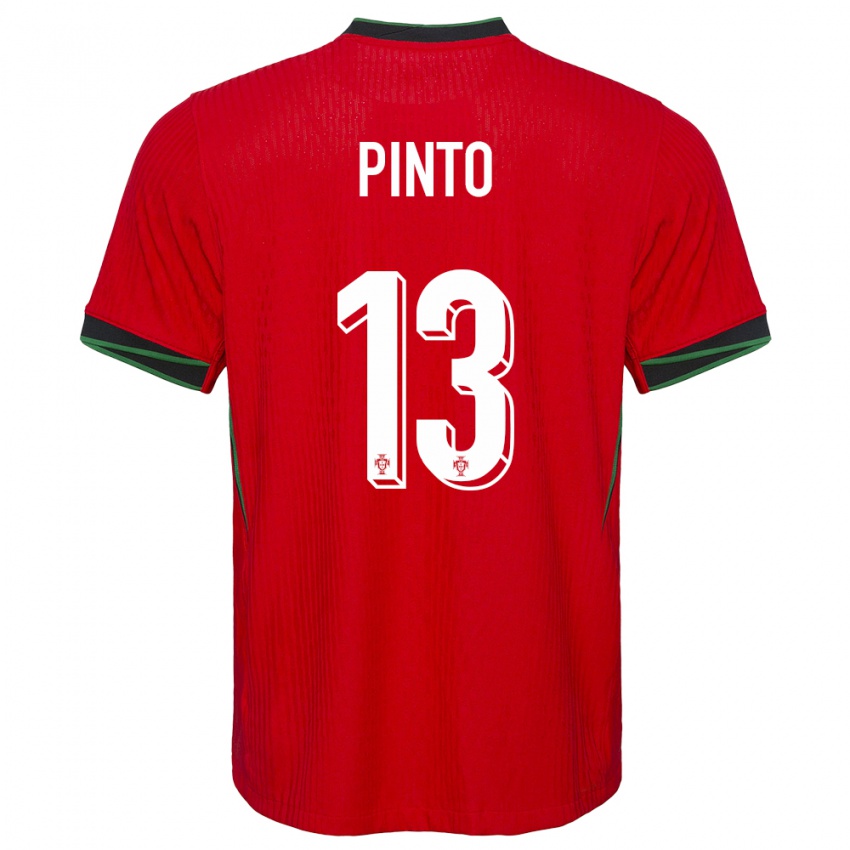 Uomo Maglia Portogallo Fatima Pinto #13 Rosso Kit Gara Home 24-26 Maglietta