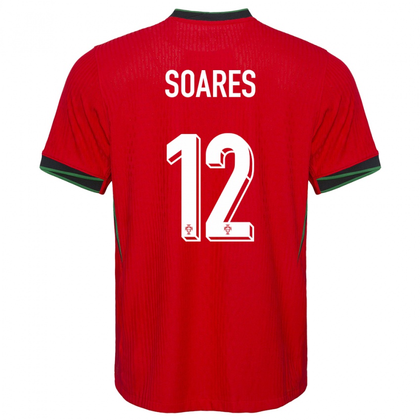 Uomo Maglia Portogallo Samuel Soares #12 Rosso Kit Gara Home 24-26 Maglietta