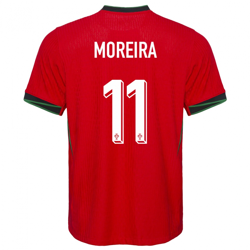 Uomo Maglia Portogallo Diego Moreira #11 Rosso Kit Gara Home 24-26 Maglietta