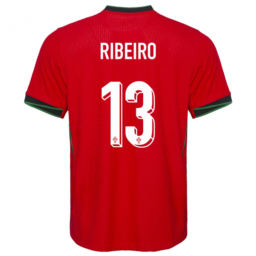 Uomo Maglia Portogallo Antonio Ribeiro #13 Rosso Kit Gara Home 24-26 Maglietta