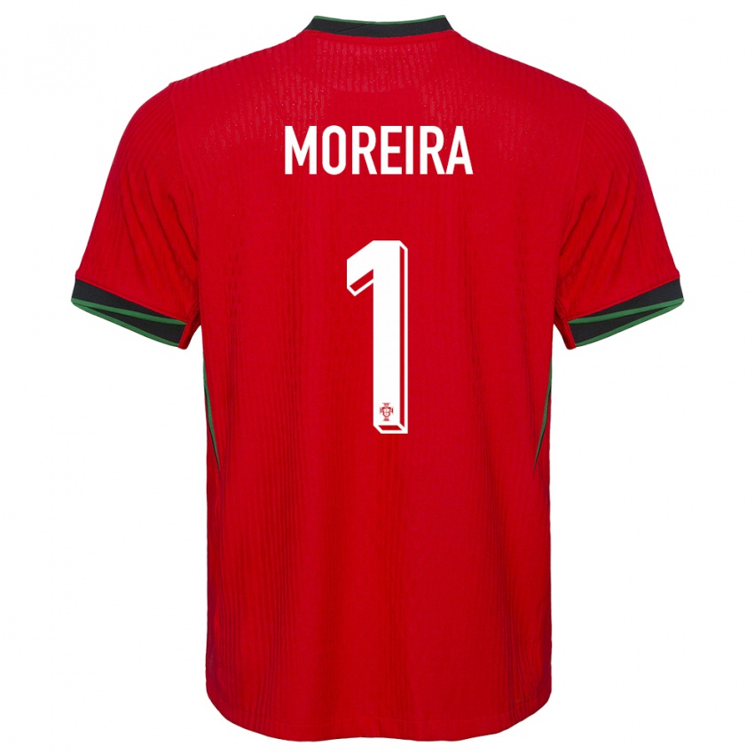 Uomo Maglia Portogallo Andre Moreira #1 Rosso Kit Gara Home 24-26 Maglietta