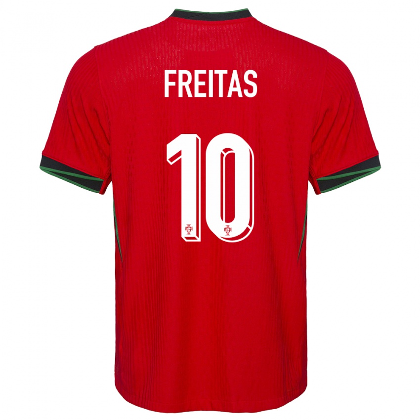 Uomo Maglia Portogallo Tiago Freitas #10 Rosso Kit Gara Home 24-26 Maglietta