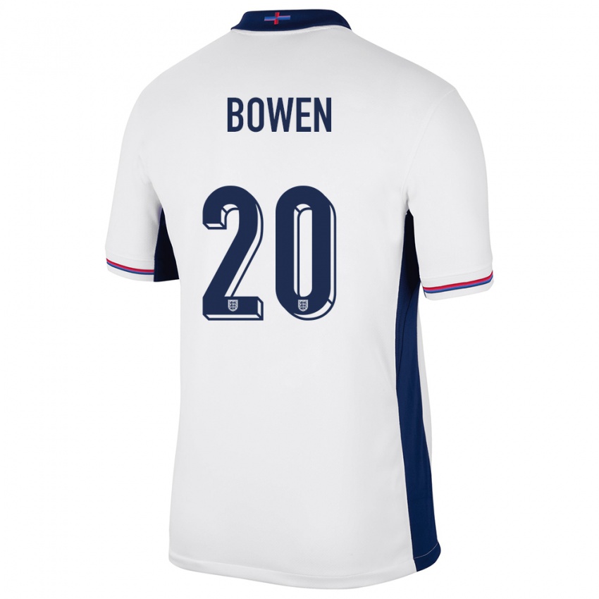 Uomo Maglia Inghilterra Jarrod Bowen #20 Bianco Kit Gara Home 24-26 Maglietta