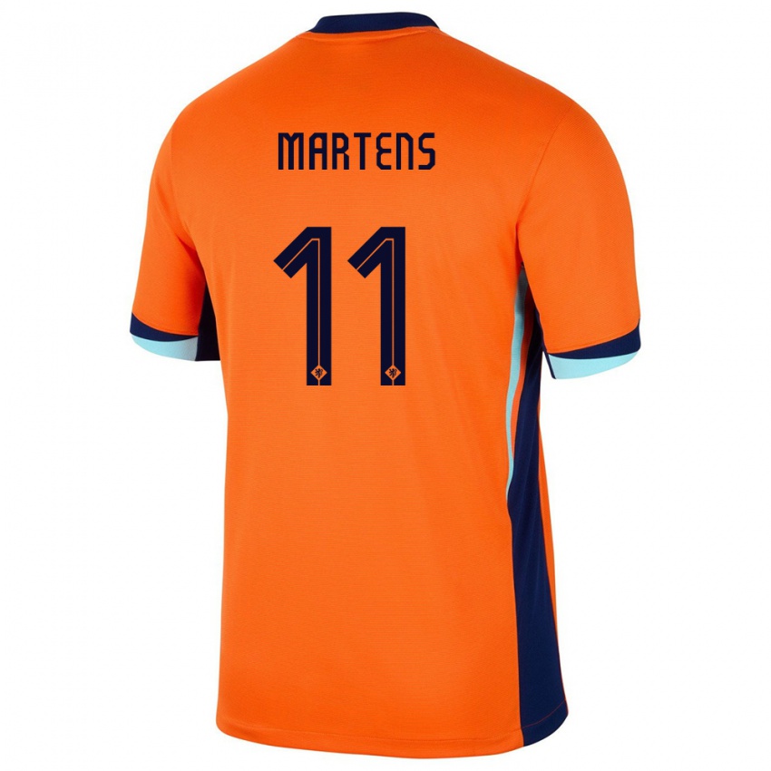 Uomo Maglia Paesi Bassi Lieke Martens #11 Arancia Kit Gara Home 24-26 Maglietta